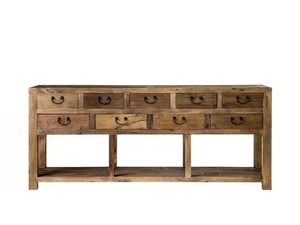 IKAST - Rectangular reclaimed wood console table with drawers - Console by Vical Home