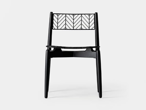 PLISSÉ METAL - Iron and mahogany chair - Chair by Vical Home