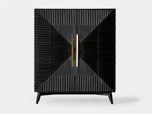 PLISSÉ WOOD - Mango highboard - Cabinet by Vical Home