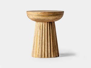 PLISSÉ WOOD - Round Mango coffee table - Coffee table by Vical Home