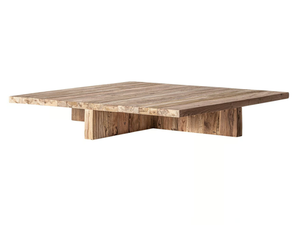 PURE - Low square wooden coffee table - Side table by Vical Home