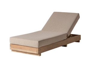 PURE - Recliner fabric and wooden sun lounger - Armchair by Vical Home