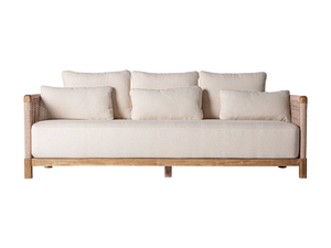 TRENA - 3-seater fabric and wooden sofa - Sofa by Vical Home