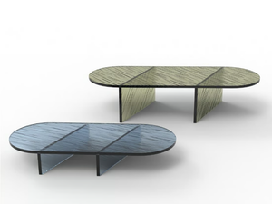 OVALE - Oval glass coffee table - Coffee table by VIDAME EDITIONS