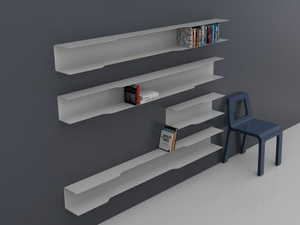 U-SHELF - Powder coated steel wall shelf - Cabinet by VIDAME EDITIONS
