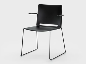 DAISY - Sled base plastic chair with armrests - Chair by Viganò