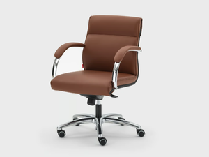 ICARO - Recliner leather executive chair with armrests - Chair by Viganò