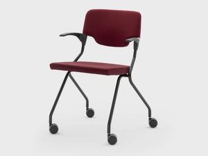 MADAM COLLETTIVITÀ - Fabric chair with castors with armrests - Chair by Viganò