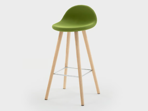 TED - High fabric and ash stool - Stool by Viganò