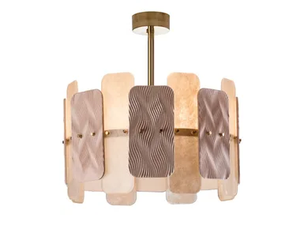 MIKADO - Suspension lamp in Murano glass and porcelain - Ceiling lamp by VILLARI
