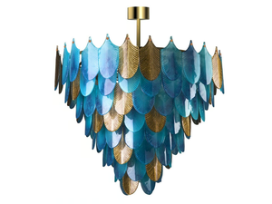 PEACOCK - Murano glass pendant lamp - Ceiling lamp by VILLARI