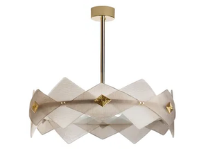 ROMBO - Suspension lamp in Murano glass and porcelain - Ceiling lamp by VILLARI