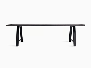ACHILLE A BASE - Rectangular steel and wood dining table - Table by Vincent Sheppard
