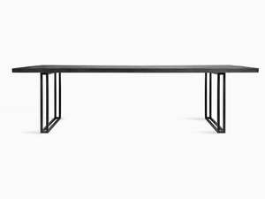 ACHILLE SQUARE BASE - Rectangular steel and wood dining table - Table by Vincent Sheppard