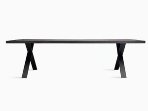 ACHILLE X BASE - Rectangular steel and wood dining table - Table by Vincent Sheppard
