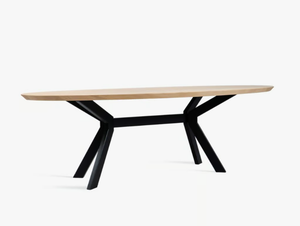 ALBERT - Oval steel and wood table - Table by Vincent Sheppard