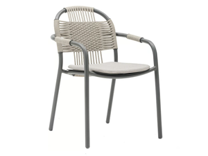 CLEO - Aluminium garden chair with armrests - Chair by Vincent Sheppard