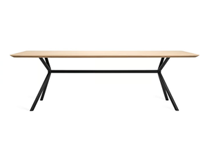 ELIAS - Rectangular oak dining table and steel base - Table by Vincent Sheppard