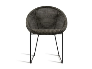 GIPSY - Sled base wicker garden chair with armrests - Chair by Vincent Sheppard