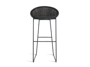 JOE - Sled base high Lloyd loom stool with footrest - Stool by Vincent Sheppard