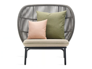 KODO COCOON - Rope garden armchair with padded seat - Armchair by Vincent Sheppard