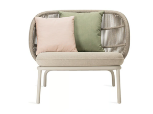 KODO LOUNGE - Rope garden armchair with padedd seat - Armchair by Vincent Sheppard