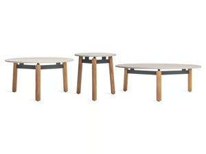 LENTO - Round ceramic garden side table - Side table by Vincent Sheppard