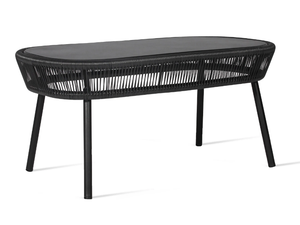 LOOP - Oval polyethylene fibre garden side table - Side table by Vincent Sheppard