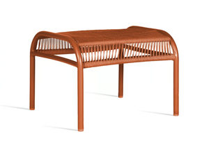 LOOP - Rectangular polyethylene fibre garden footstool - Pouf by Vincent Sheppard