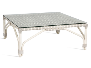 LUCY - Square low wicker garden side table - Side table by Vincent Sheppard