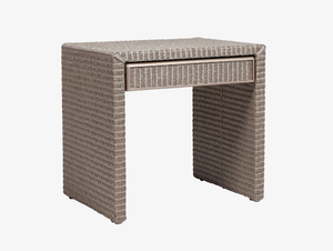 PONG - Rectangular Lloyd loom bedside table with drawers - Side table by Vincent Sheppard