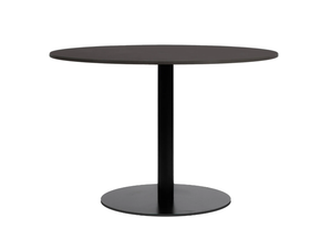 RONDA - Round steel and wood garden table - Table by Vincent Sheppard