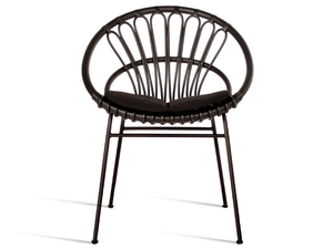 ROXANNE - Wicker garden chair with armrests - Chair by Vincent Sheppard
