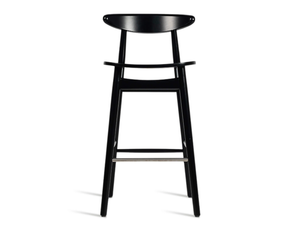 TEO - High beech stool with footrest - Stool by Vincent Sheppard