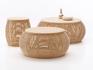 VIVI - Round rattan coffee table - Coffee table by Vincent Sheppard