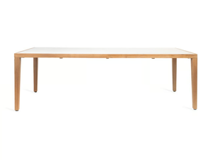 VOLTA - Rectangular teak garden table with ceramic top - Table by Vincent Sheppard