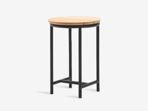 WICKED - Round aluminium and wood high side table - Side table by Vincent Sheppard