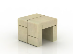 MOD - Low reconstructed stone garden stool - Stool by Viscio Urban Design