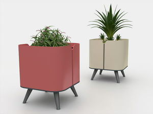 RETRÒ - Square galvanized steel planter - Outdoor furniture by Viscio Urban Design