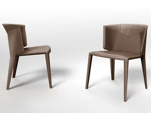 ANASTASIA DINING - Upholstered tanned leather chair - Chair by Visionnaire