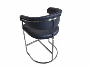 CLEM - High upholstered leather stool with back - Stool by Visionnaire