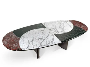 JASON - Oval marble living room table - Table by Visionnaire