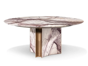 KERWAN - Round marble table with Lazy Susan - Table by Visionnaire