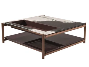 KING'S CROSS - Low square marble coffee table - Coffee table by Visionnaire