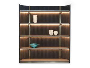 LEONARDO - Open bookcase with built-in lights - Cabinet by Visionnaire
