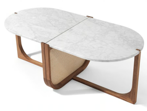 VIENNA - Marble and wooden high side table - Side table by Visionnaire