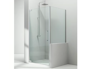 FLARE FN+FP - Corner crystal shower cabin with hinged door - Door by VISMARAVETRO