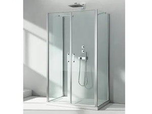 LINEA LG+LB+LG - Rectangular custom tempered glass shower cabin - Shower by VISMARAVETRO