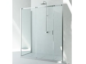 SERIE 8000 C3+CG - Corner crystal shower cabin with sliding door - Door by VISMARAVETRO