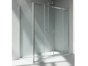 SERIE 8000 C4+CG - Corner crystal shower cabin with sliding door - Door by VISMARAVETRO